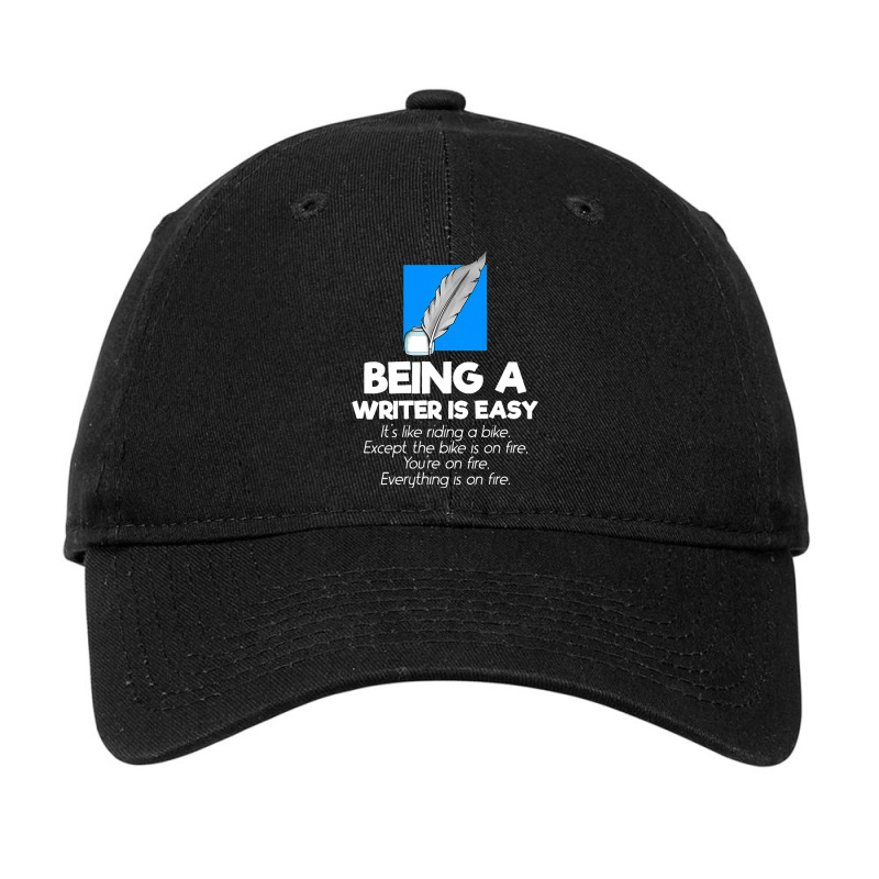 Being A Writer Is Easy Author Novel Mystery Writin Adjustable Cap by ELIZABETHBUELNA | Artistshot