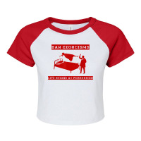 Ban Exorcisms Life Begins At Possession Apparel T Shirt Raglan Crop Top | Artistshot