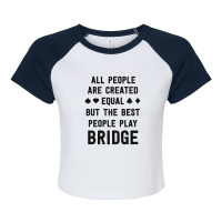 Gifts For Bridge Lover Love Bridge Shirt Funny Card Player Raglan Crop Top | Artistshot