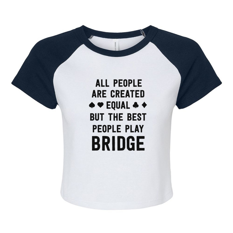 Gifts For Bridge Lover Love Bridge Shirt Funny Card Player Raglan Crop Top by dilan_mita | Artistshot