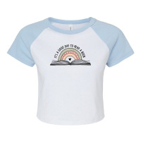 It S A Good Day To Read A Book And Rainbow Tee For Teacher T Shirt Raglan Crop Top | Artistshot