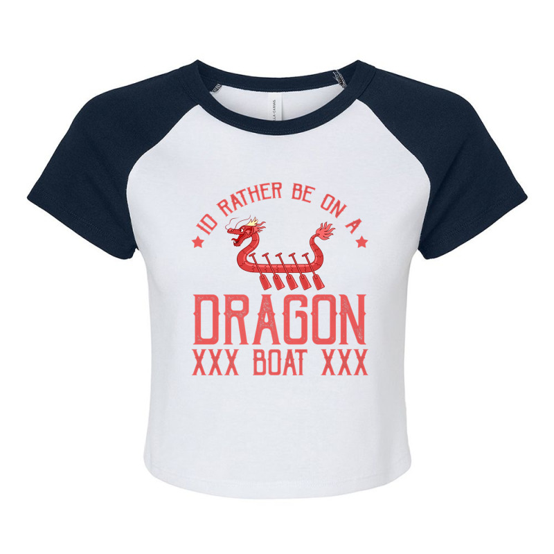 Dragon Boat Racing Festival Paddle Chinese Boating Video Games Charact Raglan Crop Top by HailieDesign | Artistshot