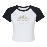 Bitterroot National Forest Montana Idaho Pullover Hoodie Raglan Crop Top | Artistshot