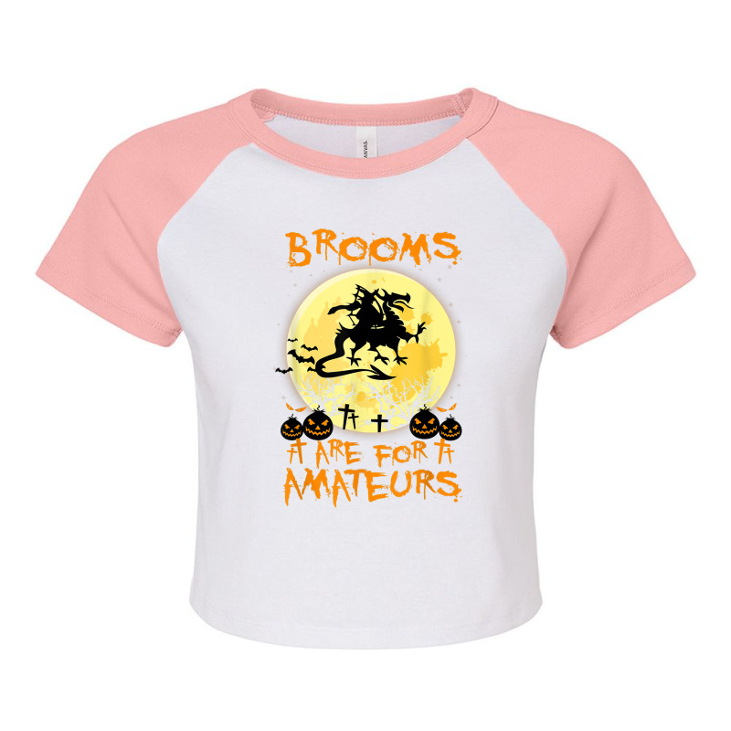 Halloween Costumes Witch Dragon Brooms Are For Amateurs Characters Car Raglan Crop Top by HailieDesign | Artistshot