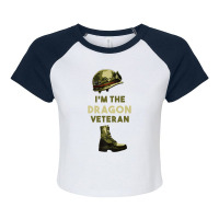 Patriot Soldier I'm The Dragon Veteran Music Vintage Retro Raglan Crop Top | Artistshot