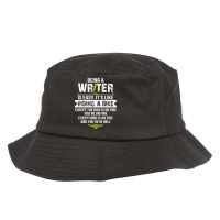 Being A Writer Is Easy Its Like Riding A Bike Bucket Hat | Artistshot