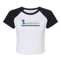 Tynemouth North Tyneside Seaside Holiday Retro Surf T Shirt Raglan Crop Top | Artistshot