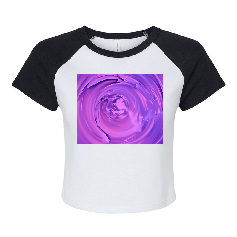 3d Illustration Hypnotic Pattern Abstract Purple Raglan Crop Top by Norman B | Artistshot