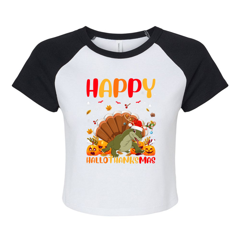 Funny Komodo Dragon Lover Happy Komodo Dragon Hellothanksmas Raglan Crop Top by peafowl | Artistshot