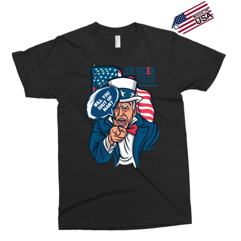 Will You Shut Up Man Biden Debate Quote Parody Black Exclusive T-shirt | Artistshot