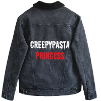 Creepypasta Princess Scary Story Reader Writer For Unisex Sherpa-lined Denim Jacket | Artistshot