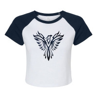 Night Sky Stars Phoenix Mythical Bird Rising Born Again T Shirt Raglan Crop Top | Artistshot