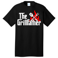 Mens Funny The Grillfather Cookout And Mobster Movie Parody Combo T Sh Basic T-shirt | Artistshot