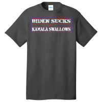 Funny Quote Biden And Kamala Biden Sucks Kamala Swallows T Shirt Basic T-shirt | Artistshot