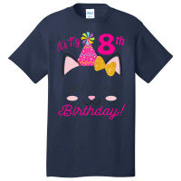 Kids Its My 8th Birthday Shirt Girl Kitty Cat Theme Party (eight) Prem Basic T-shirt | Artistshot