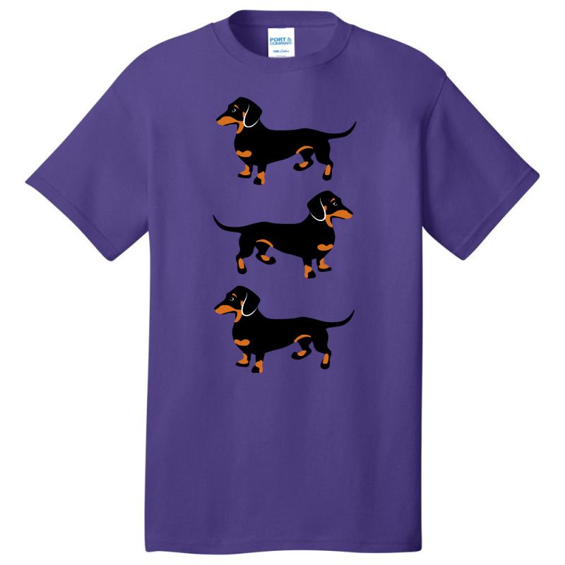 Black And Tan Dachshunds Basic T-shirt by Hoangduong | Artistshot