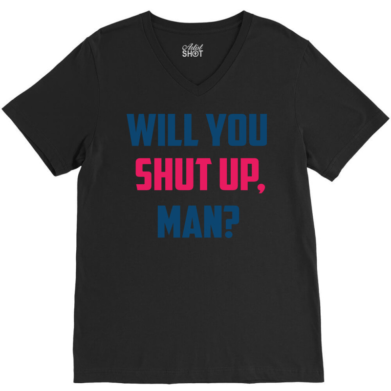 Will You Shut Up Man Biden Debate Quotemen's Funny V-neck Tee | Artistshot