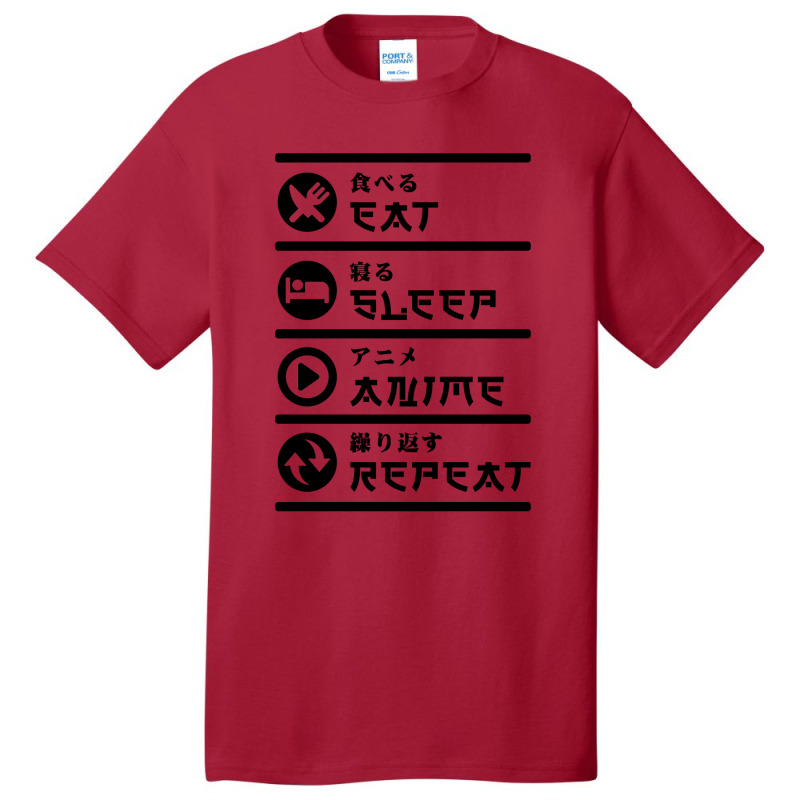 Eat Japan Tee Funny Black Sleep Basic T-shirt | Artistshot