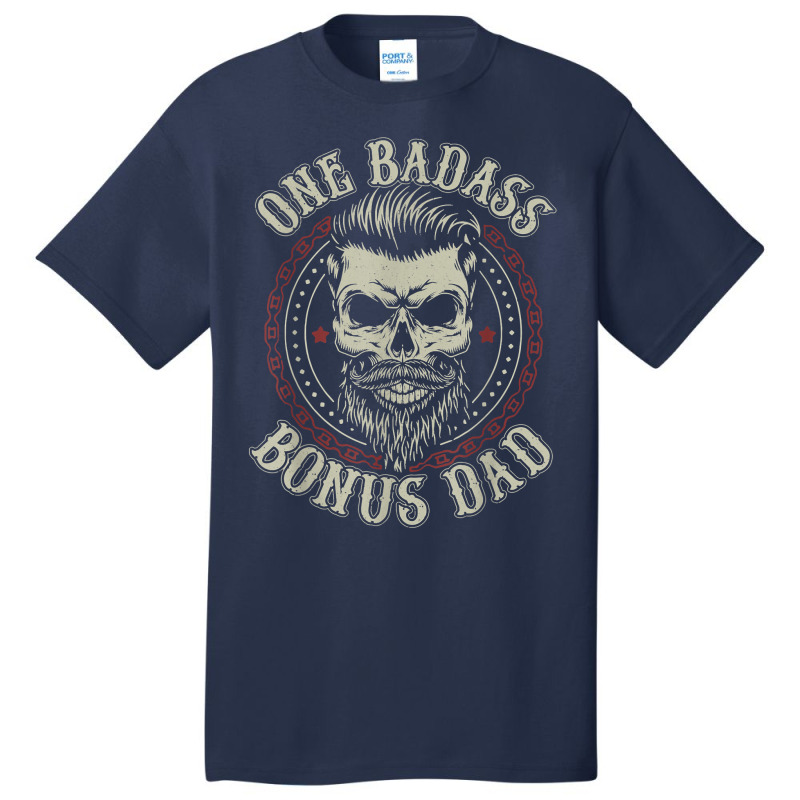 Mens One Badass Bonus Dad Birthday Step Dad Father's Day Tee T Shirt Basic T-shirt by norhannuchols | Artistshot