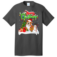 English Bulldog Xmas Lighting Matching Santa English Bulldog Dog Weari Basic T-shirt | Artistshot