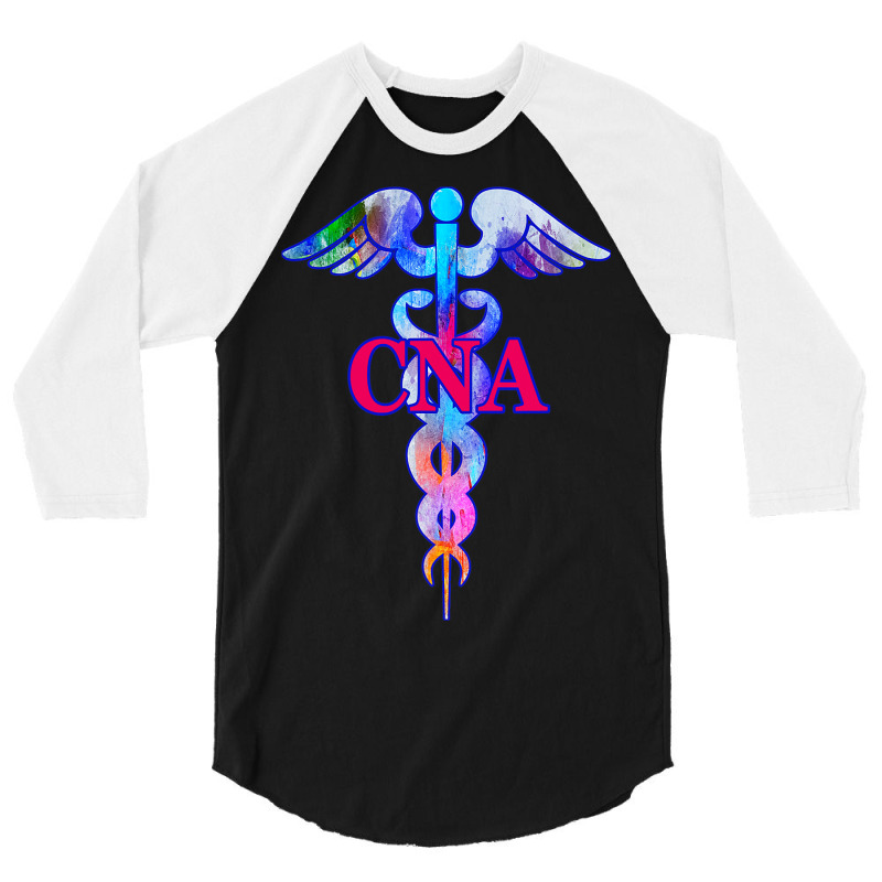 Cna Certified Nursing Assistant Medical Emblem Cad 3/4 Sleeve Shirt | Artistshot