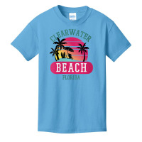 Womens Retro Cool Clearwater Beach Original Florida Beaches Novelty V Basic Youth T-shirt | Artistshot