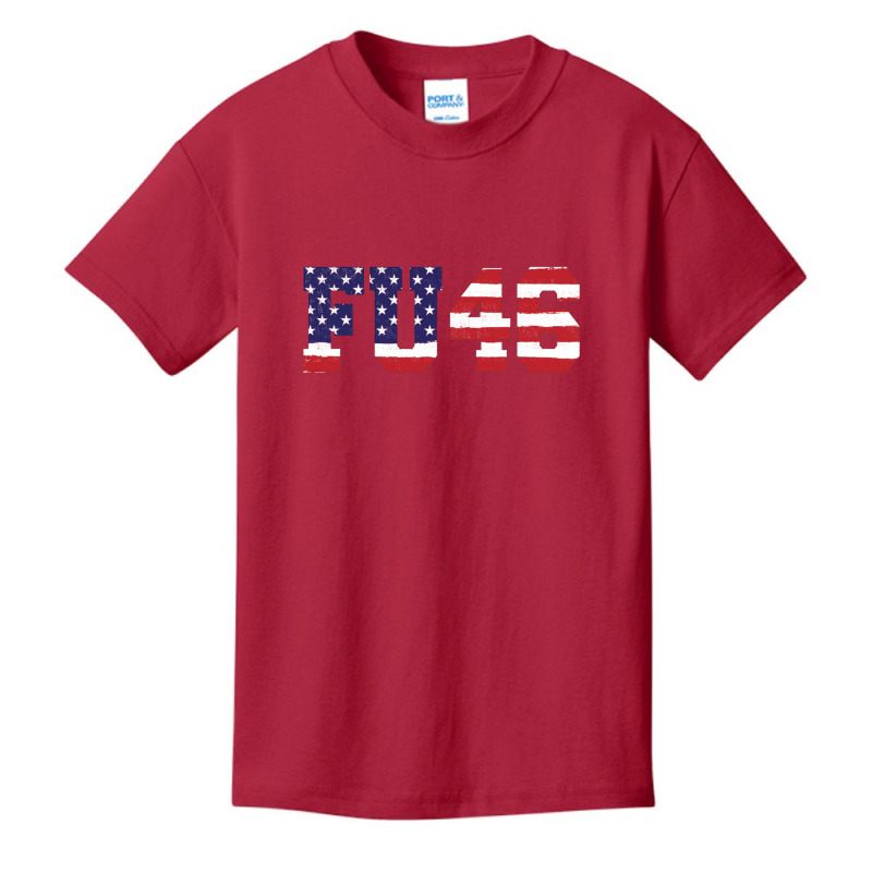 Fu46,fuck Biden 46 Usa Flag,fuck Biden Basic Youth T-shirt by butuhbahu | Artistshot