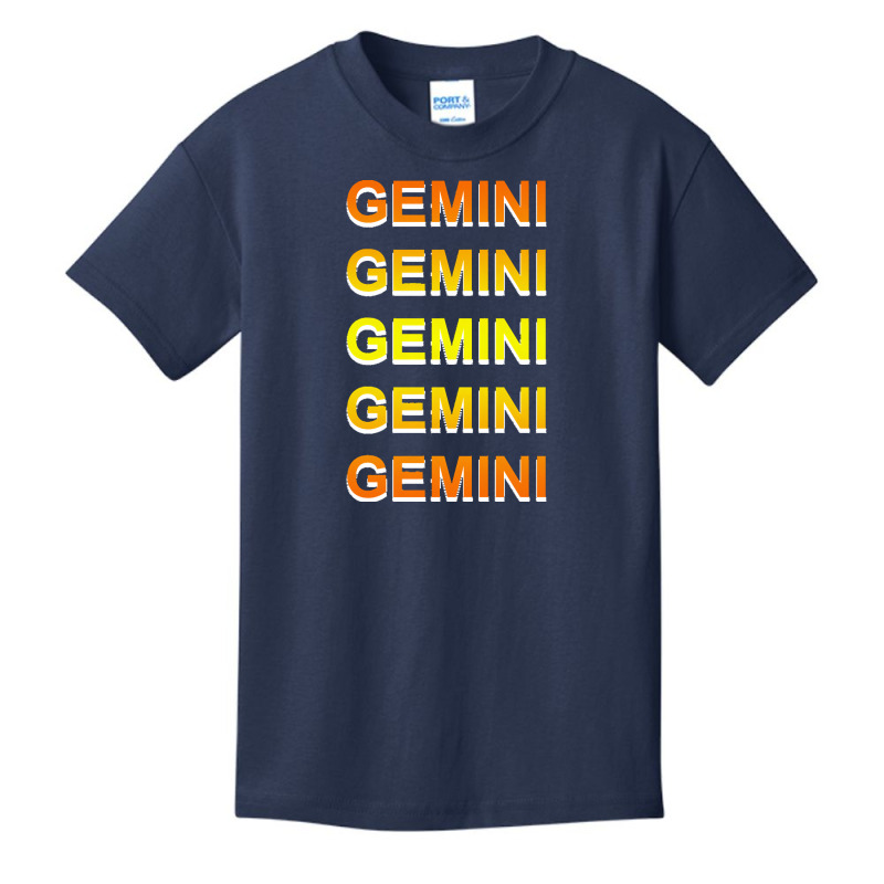 Zodiac Constellation T  Shirt Unique Gemini Zodiac Sign Repeated Text Basic Youth T-shirt by raftdesign | Artistshot