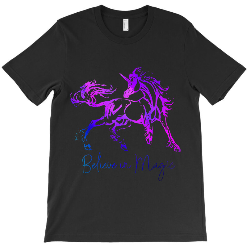 Believe In Magic Unicorn Horse Lover Vintage Fanta T-shirt | Artistshot