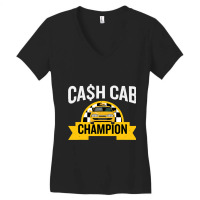 Cash Cab Taxi Driver Job Worlds Best Job Taxi Driv Women's V-neck T-shirt | Artistshot