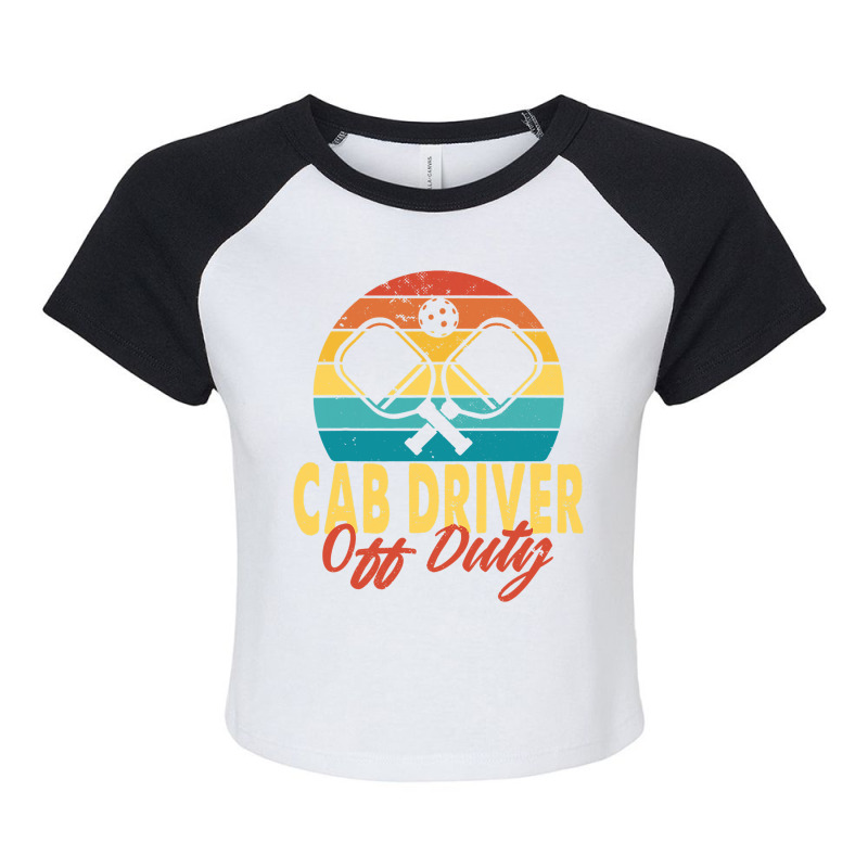 Cab Driver Off Duty Pickleball Player Retirement Raglan Crop Top by SiddharthaGish | Artistshot