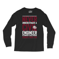 Civil Engineer Bridge Builder Engineering Student Long Sleeve Shirts | Artistshot