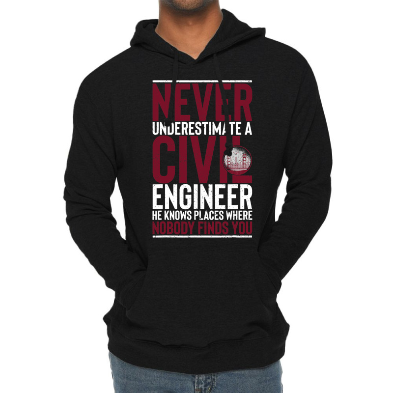 Civil Engineer Bridge Builder Engineering Student Lightweight Hoodie | Artistshot