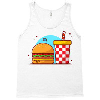 Burger And Soda Cartoon Tank Top | Artistshot