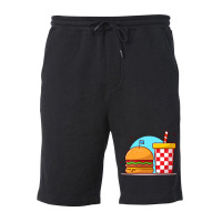 Burger And Soda Cartoon Fleece Short | Artistshot