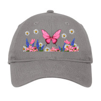 Butterflies And Flowers Adjustable Cap | Artistshot