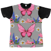 Butterflies And Flowers Graphic T-shirt | Artistshot