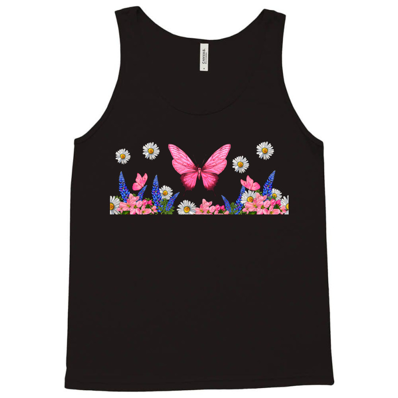 Butterflies And Flowers Tank Top | Artistshot