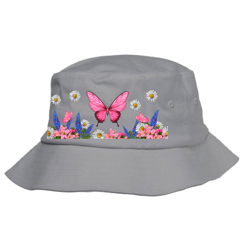 Butterflies And Flowers Bucket Hat | Artistshot