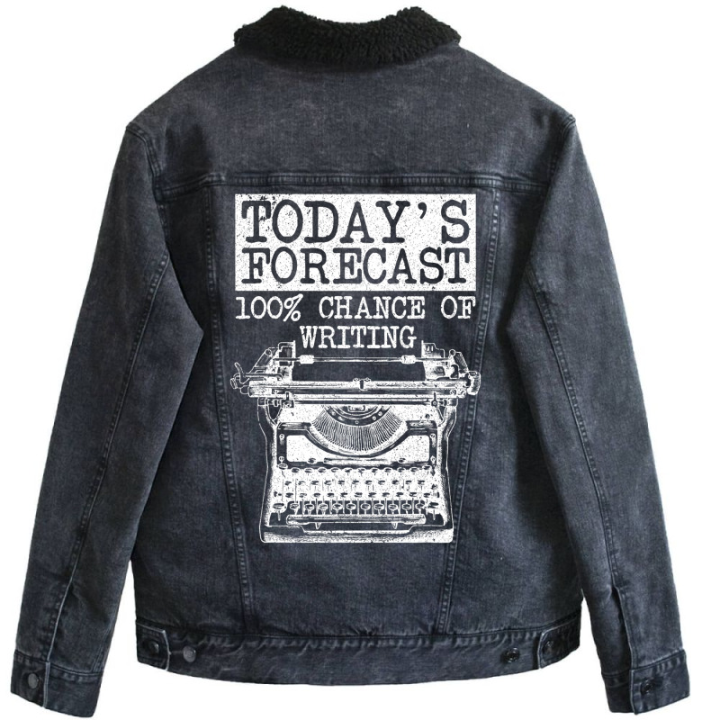 Cool Writing Art For Men Women Writer Author Writi Unisex Sherpa-Lined Denim Jacket by MarquisGoldsmith | Artistshot