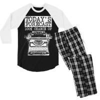 Cool Writing Art For Men Women Writer Author Writi Men's 3/4 Sleeve Pajama Set | Artistshot