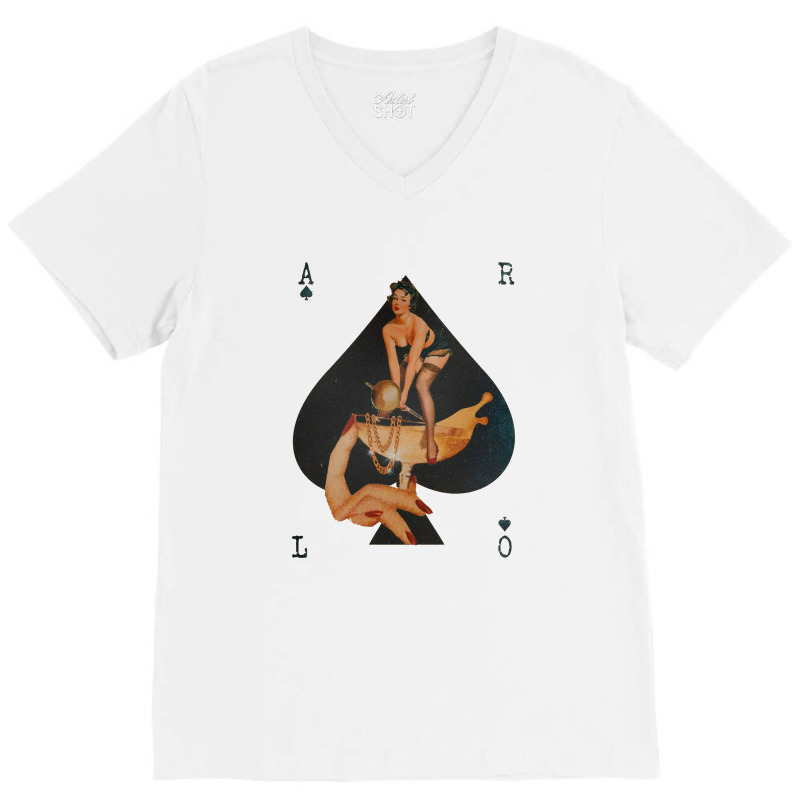 Hand With Girl V-Neck Tee by GraceFaira | Artistshot