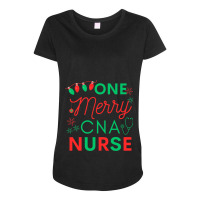 Certified Nursing Assistant One Merry Cna Nurse Ch Maternity Scoop Neck T-shirt | Artistshot