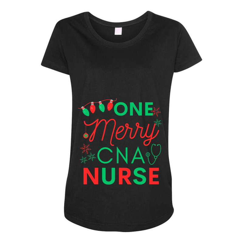 Certified Nursing Assistant One Merry Cna Nurse Ch Maternity Scoop Neck T-shirt by EmranKwak | Artistshot