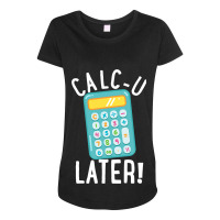 Calculater Accounting Funny Accountant Calculator Maternity Scoop Neck T-shirt | Artistshot