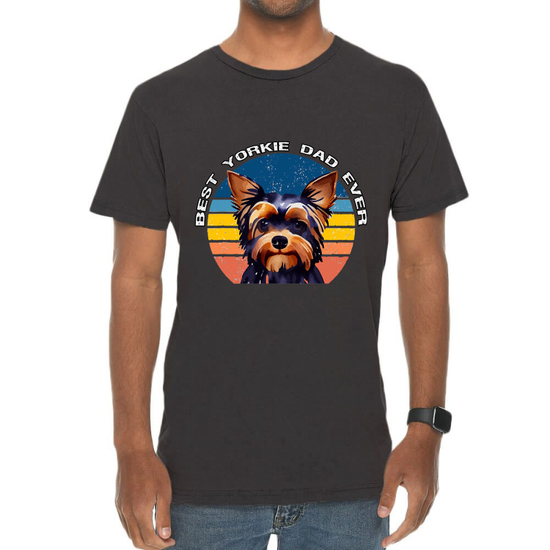 Best Yorkie Dad Ever Vintage 70s Style Yorkshire T Vintage T-shirt | Artistshot