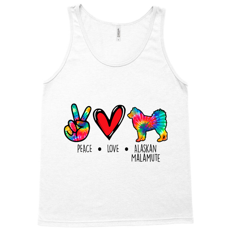 Alaskan Malamute Mom Dad Tie Dye Dog Paw Lover Tank Top | Artistshot