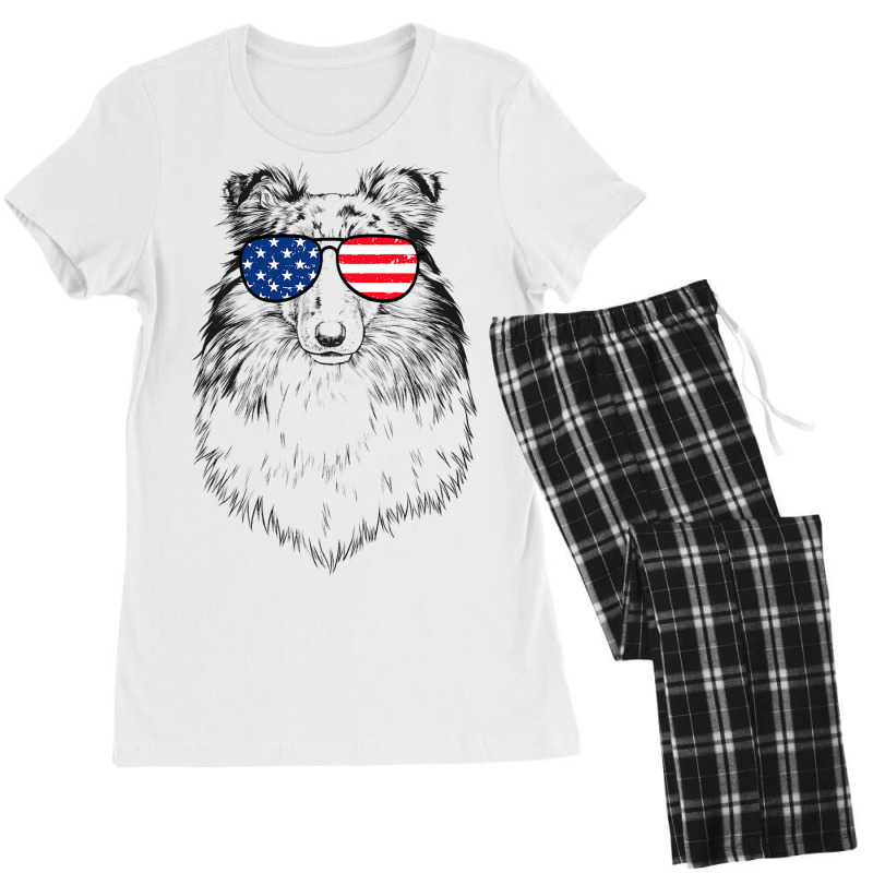 4th Of July Shetland Sheepdog Dog Patriotic Usa Su Women's Pajamas Set by BreydenKhoury | Artistshot