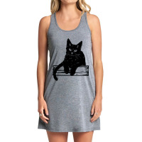 Black Cat Leaning Over A Fence Tank Dress | Artistshot