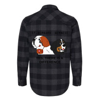 Bernese Mountain Dog And Saint Bernard Are Differe Flannel Shirt | Artistshot